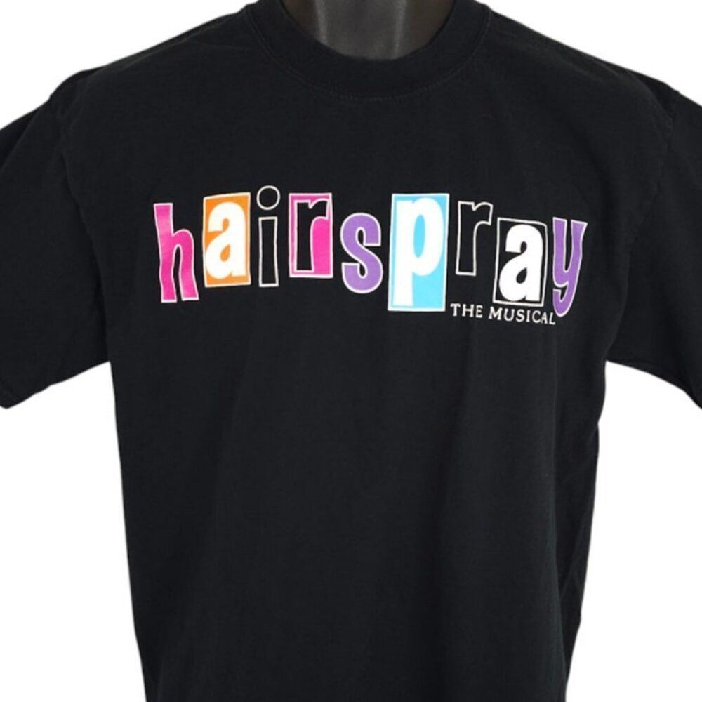 Vintage Hairspray The Musical T Shirt Mens Size Medium Black Y2K John Waters